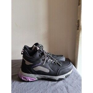 Goodyear Womens Ariella Outdoor Hiker Work Boots, Black/Lavender, 9M